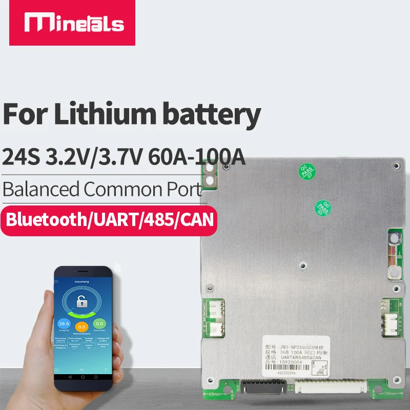 24s bms bluetooth 72v 60a 80a 100a LiFePo4 86V Lipo UART 485 can литиевая батарея защитная пластина