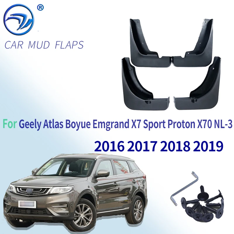 Брызговики для Geely Atlas Boyue Emgrand X7 Sport Proton X70 NL 3 2016 2017 2018 2019|Грязезащита| |