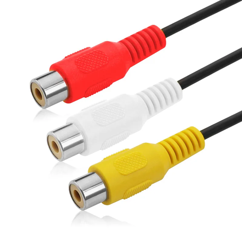 1 шт. аудиокабель 3RCA-3RCA с позолоченным штекером на штекер AV-кабель RCA аудиовидео