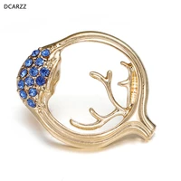 dcarzz eyeball lapel pin badge medical doctors nurses gift brooch trendy jewelry blue crystal pins women accessorie