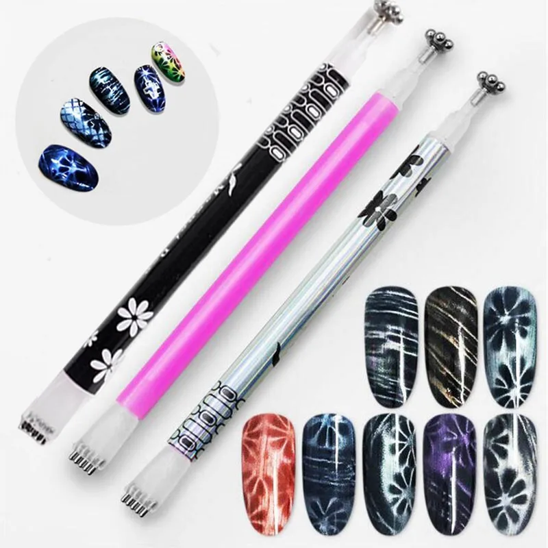 

New 1pcs Nail Art Tool Magnet Pen DIY Magic 3D Magnetic Cats Eyes UV Gel Nail Polish Cat Eye Magnet Nail Art DIY Tools & #HTB09#