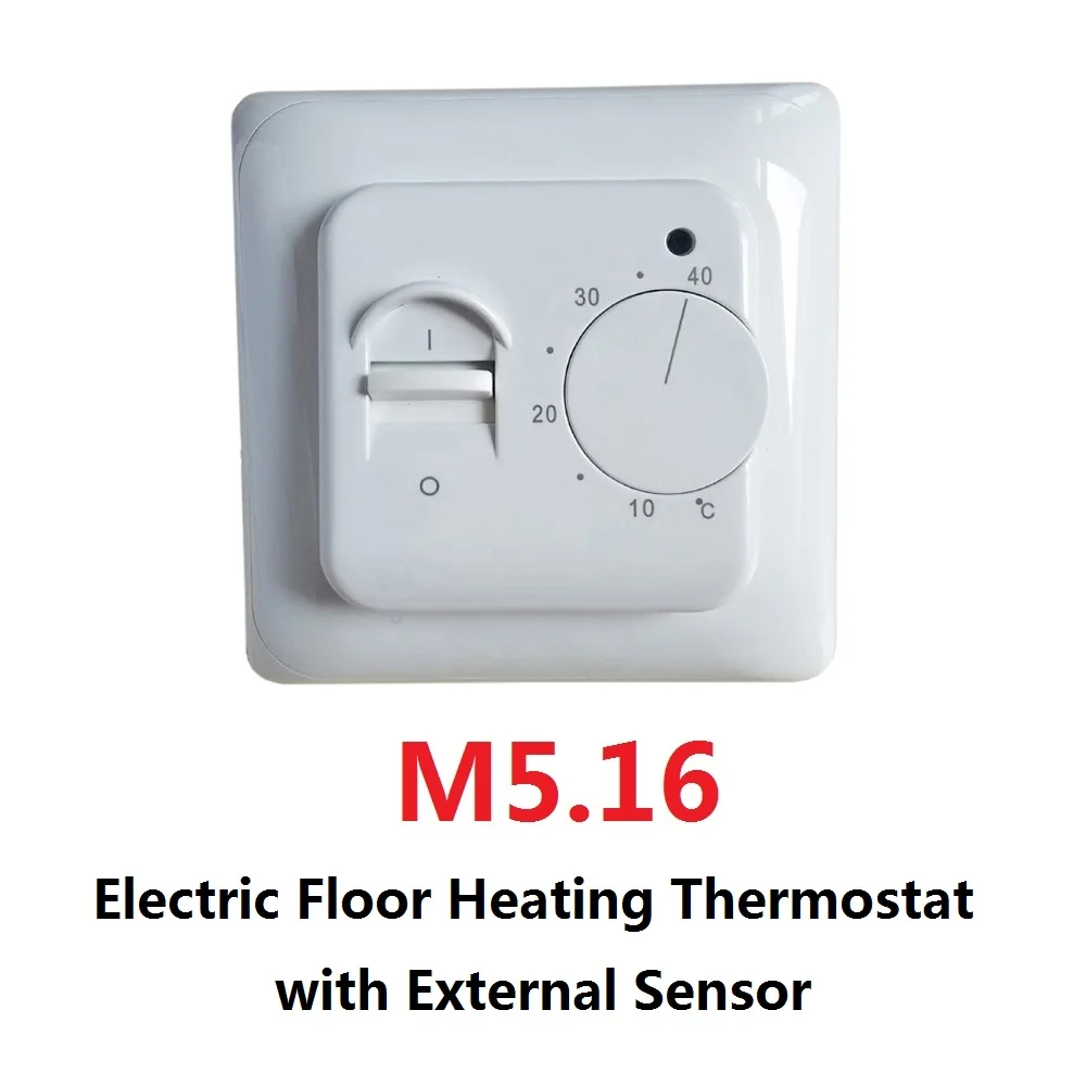 MINCO HEAT 220V 16A механический ручной Электрический термостат для подогрева пола, домашний теплый терморегулятор - Цвет: M5.16 Electric 16A