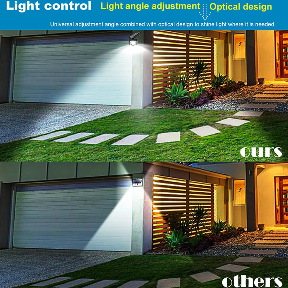 

100 LED Solar Light Outdoor Solar Lamp 8LED Bright Energy-Saving Water-Proof Adjustable PIR Motion Sensor Lamp For Garden Decor