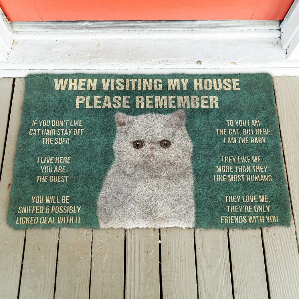 3D пожалуйста помните что экзотический короткий кошачий домик Придверный коврик