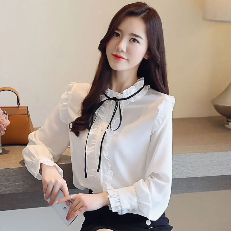 Элегантная блузка женская мода 2020 рубашка одежда осенние повседневные топы в