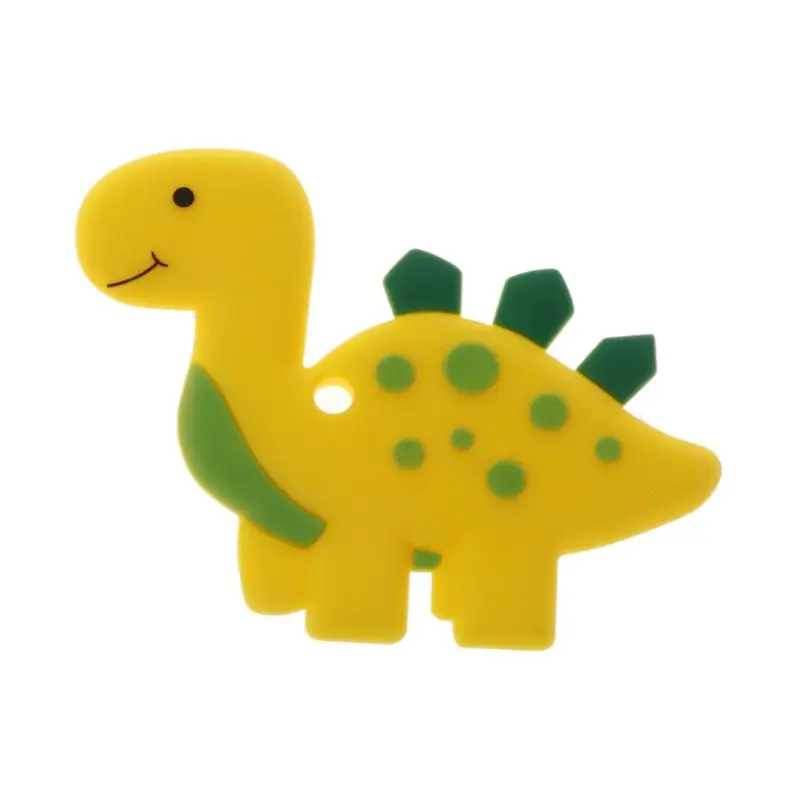 

Dinosaur Baby Teethers Pendant Necklace Accessory BPA Free Silicone Chew Toys L41D