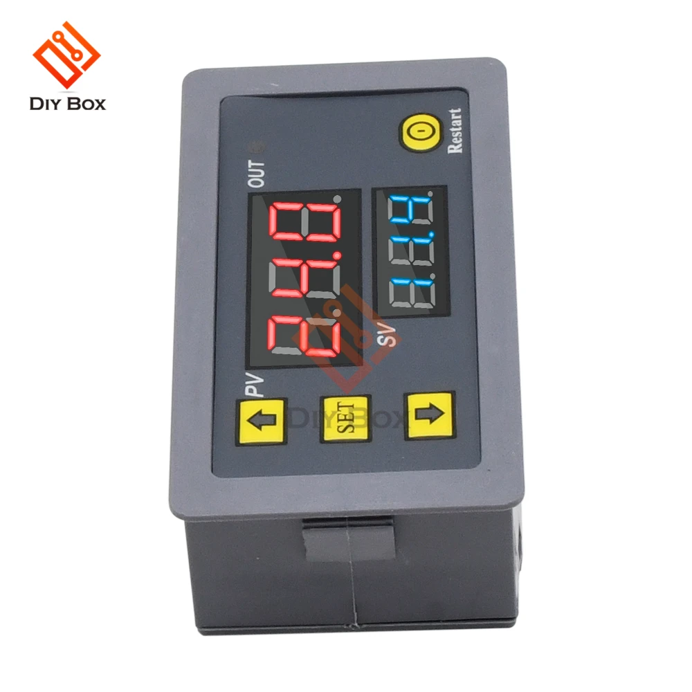 Цифровой реле задержки времени DC 12V 24V AC 110 220V двойной светодиодный цифровой