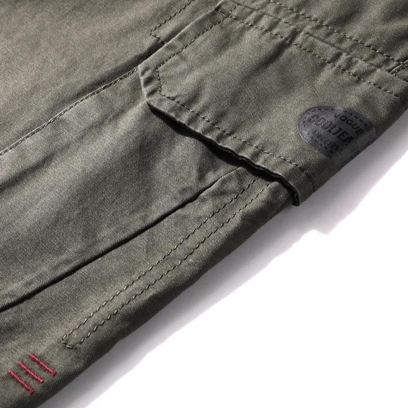 

Huncher Men's Cargo Shorts Men 2021 Summer Solid Military Joggers Pans Multi Pockets Cotton Green Casual Male Shorts Plus Size