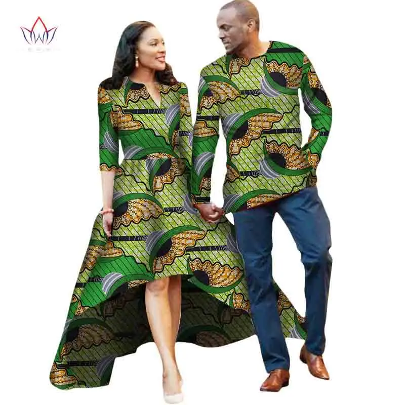 8 Африканская пара одежды для влюбленных платье Vestidos Мужская рубашка традиционные платья Африканский принт Дашики размера плюс 4xl BRW WYQ05 - Цвет: 8