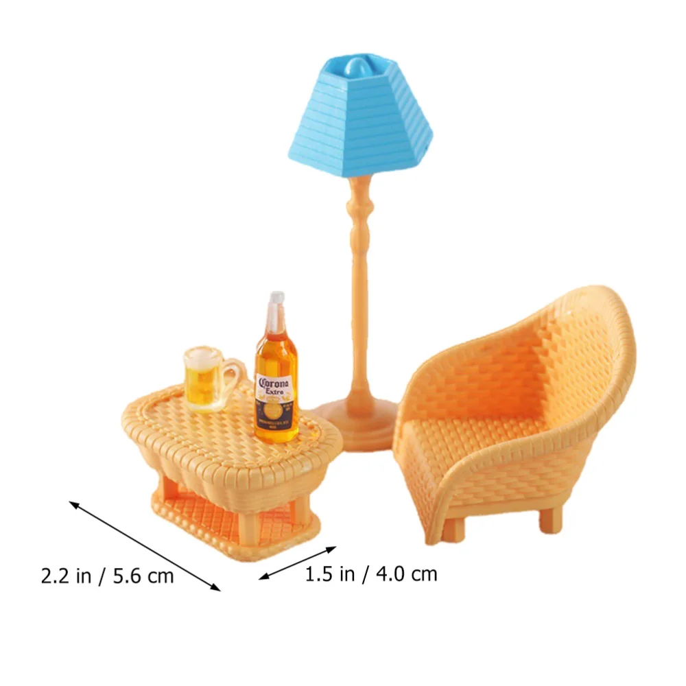 

2pcs Mini House Decor Miniature Simulation Furniture Doll House Mini Model