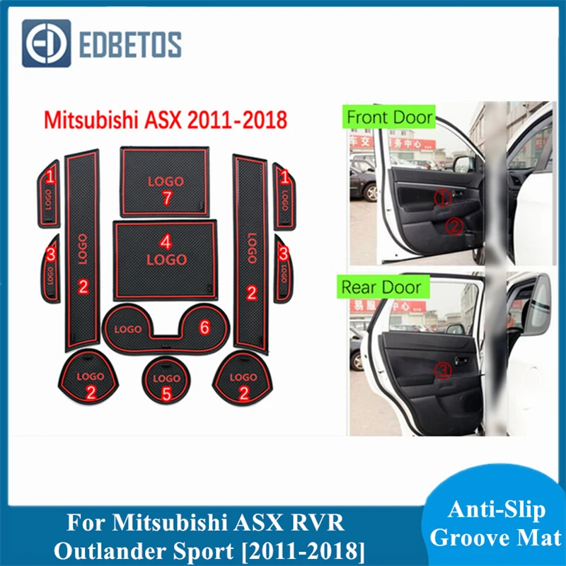 Для Mitsubishi ASX RVR Outlander Sport 2011 2012 2013 2014 2015 2016 2017 2018 резиновый коврик Нескользящая