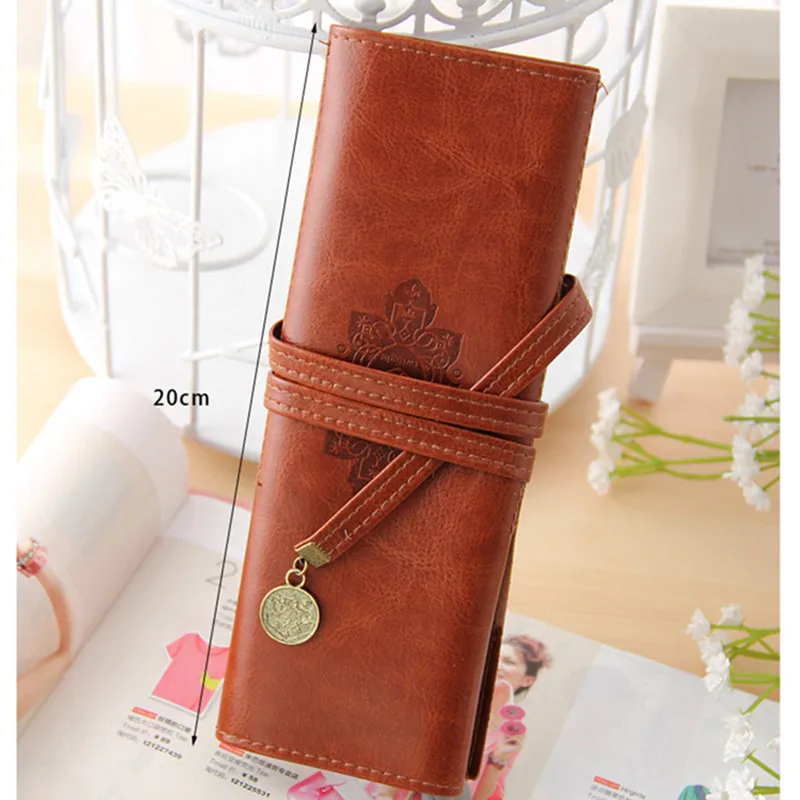 1 шт. винтажные чехлы для карандашей из пу кожи|pencil case|retro pencil caseretro |