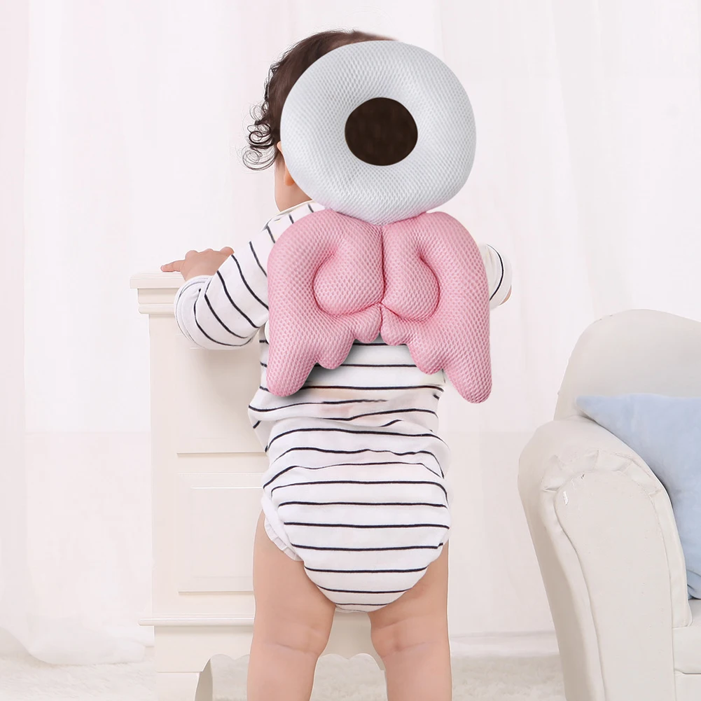 

Baby Head Back Neck Protector Anti-fall Wing Shape Pillow Safety Pad Harness Headgear Infant Protection Cartoon Cushion