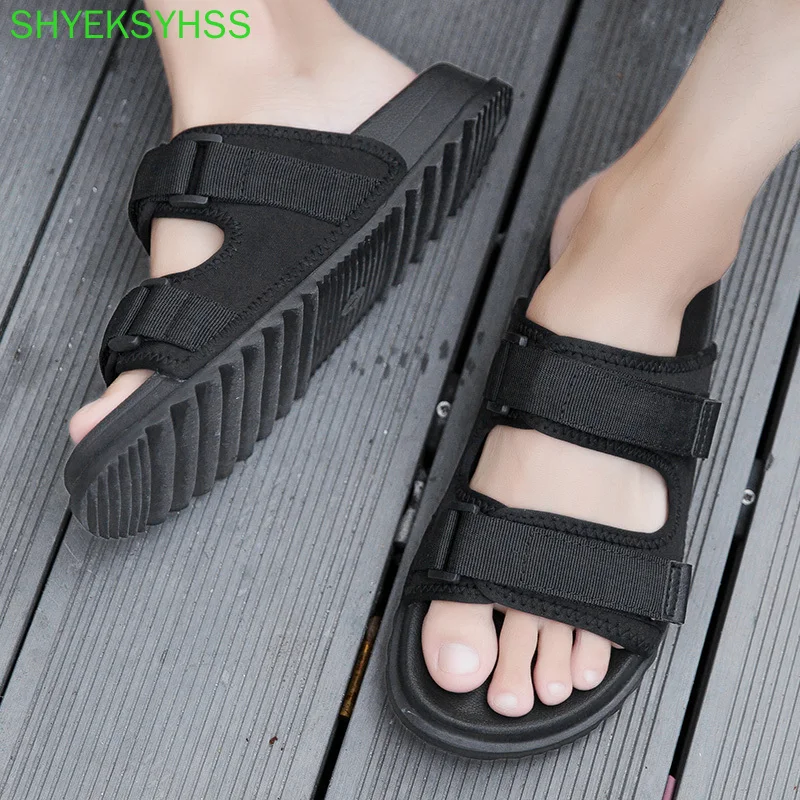 

Lightness Casual Men Sandals Cool Street Slippers Summer Flip Flops Comfort Non Slip Man Beach Shoes Zapato Hombre B40 2021