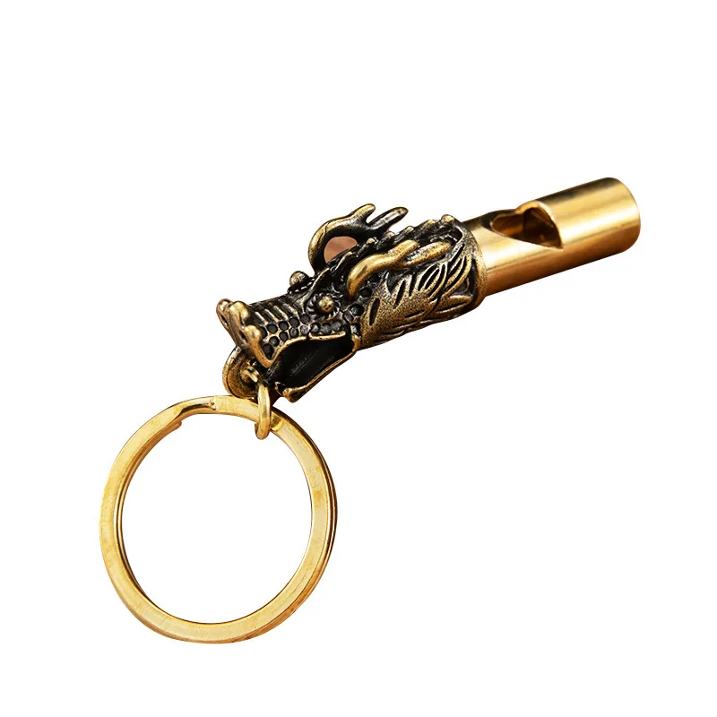 

Brass Bibcock Whistle Retro Car Key Ring Metal Pendant Men's and Women's General Metal Outdoor Call Equipment