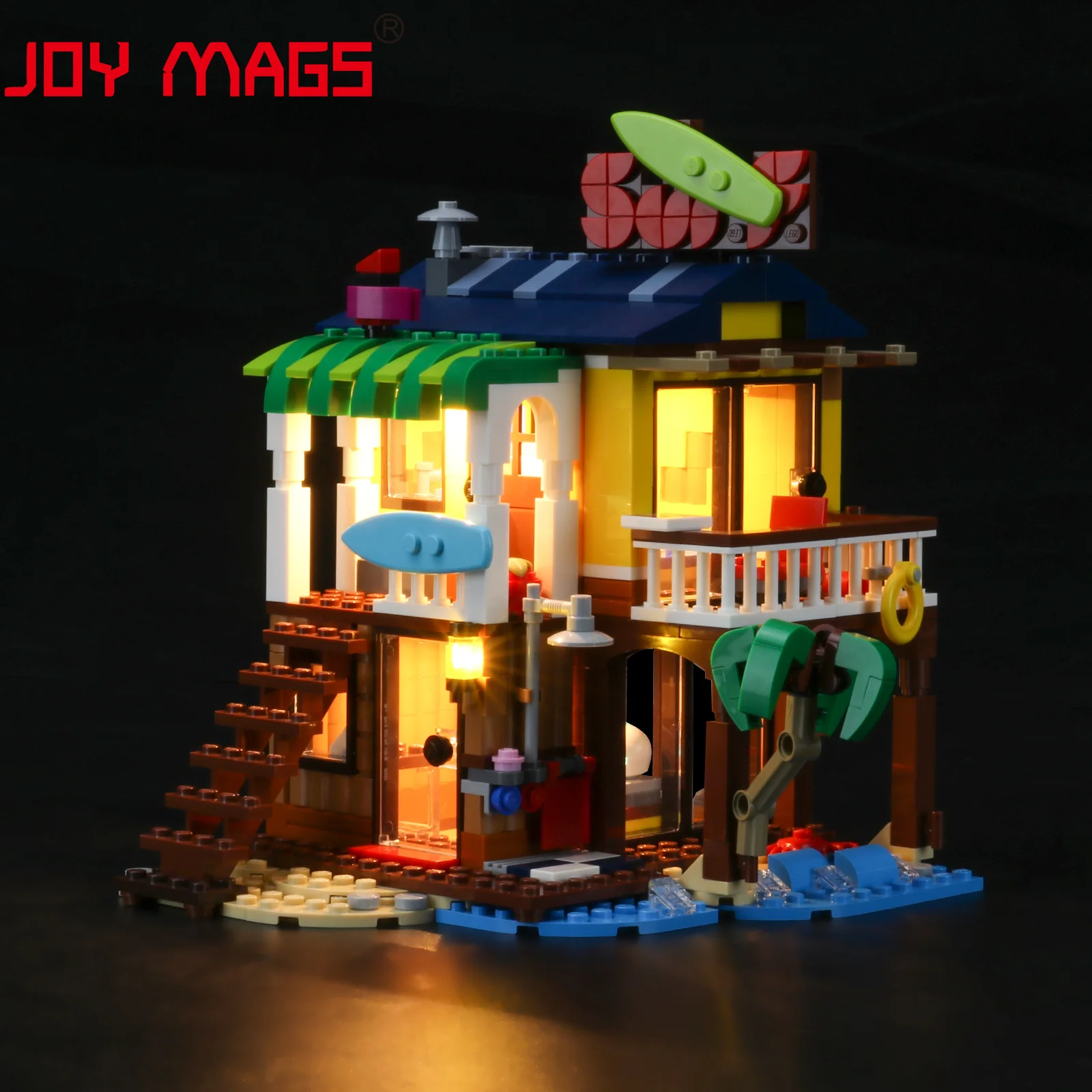

Комплект светодиодсветильник онарей JOY MAGS для 31118 серферского пляжного дома (модель не входит в комплект)