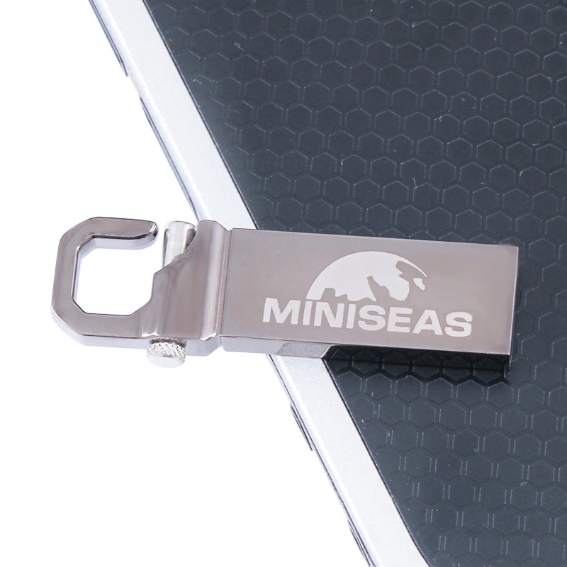 Usb флеш накопитель Miniseas объемом 64 Гб. Водостойкий серебристый matel. memoria cel с