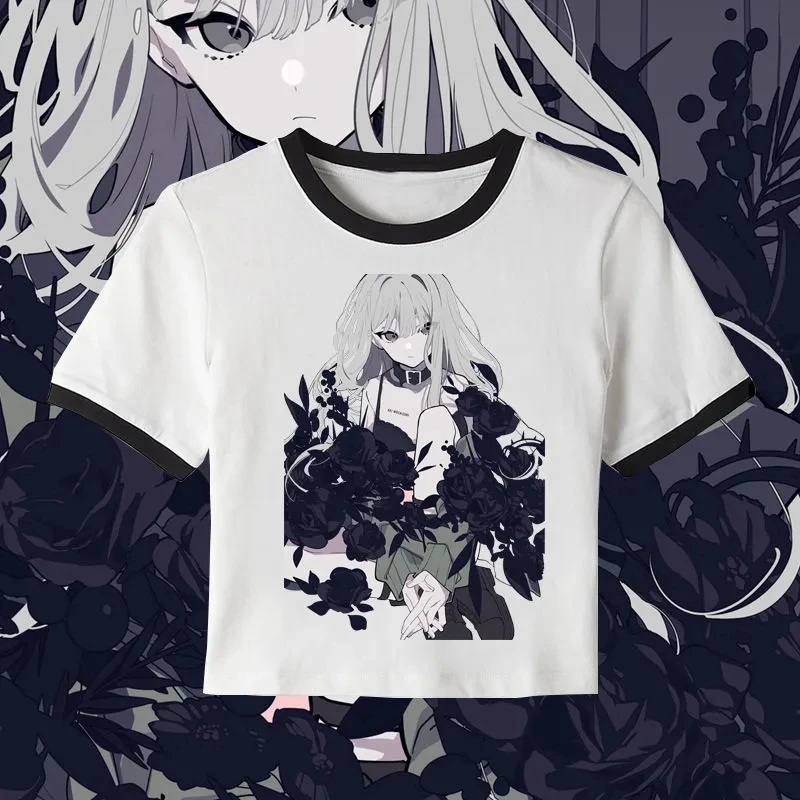

Japanese JK Short Sleeved Graphic T shirts Female Short Femme Tops For Women Summer Anime Clothes Harajuku Tshirt Hot Girl