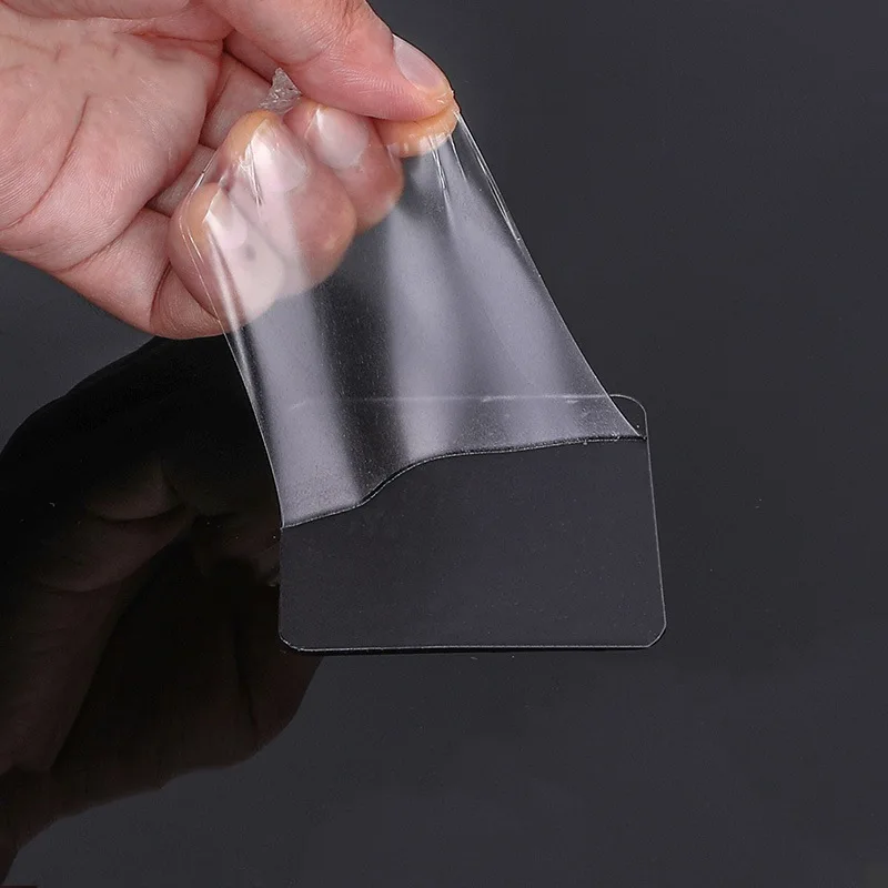 

10pcs Double-sided Magic Sticker Transparent Plastic Suction Cup Auxiliary Stickers Strong Without Trace Car Hook Magic Pad Tape