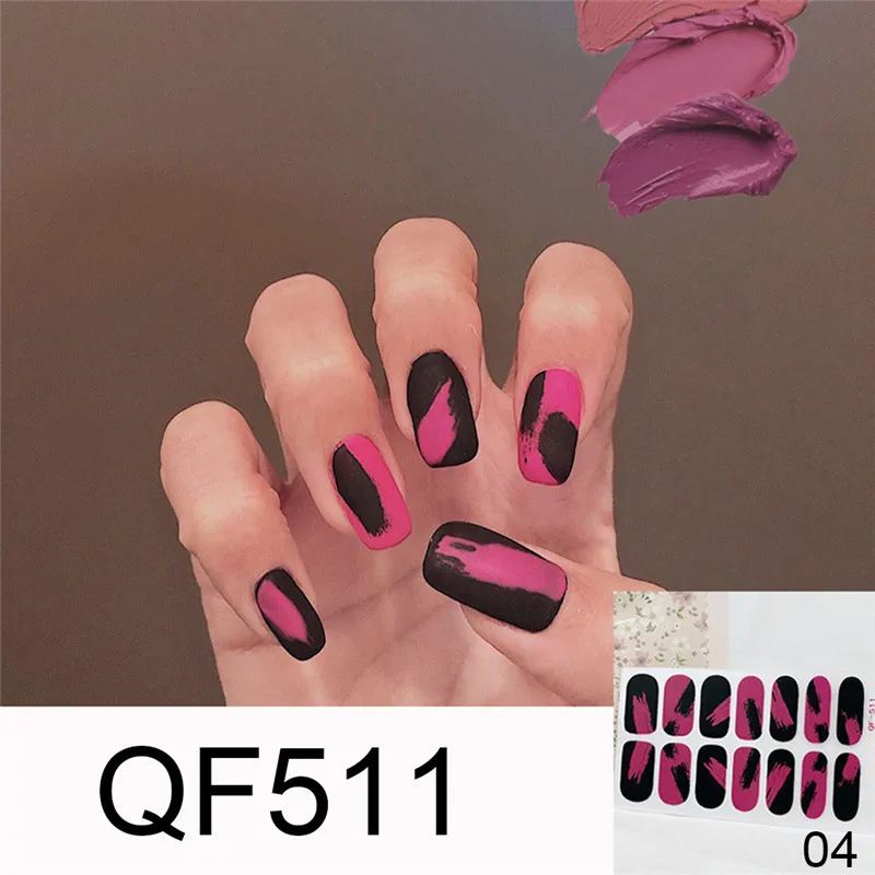 Накладные ногти яркого цвета 14 шт. 15 стилей Летний стиль накладные желеобразные