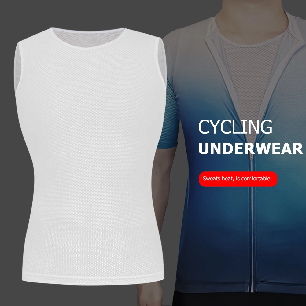 

Summer Cycling Underwear Mesh Vests Base Layer Clothing Breathable Cycling Jerseys Men Bicycle Sports Undershirt Sleeveless