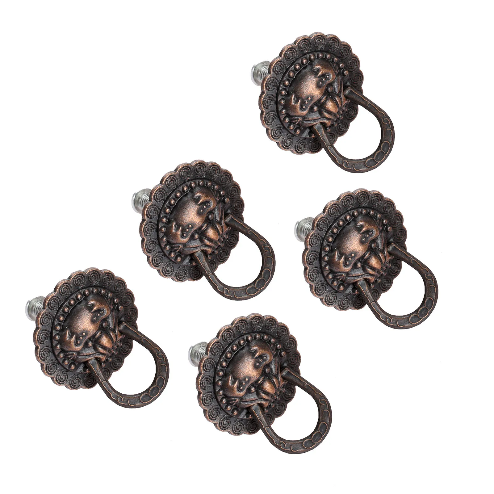 Античная бронзовая бижутерия 5 шт. маленькая ручка голова льва мебельные ручки и