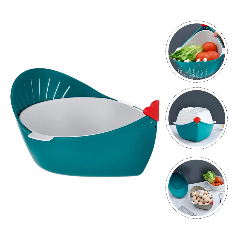 

1pc Food Washing Drying Basket Creative Kitchen Fruit Vegetable Drainer Basket