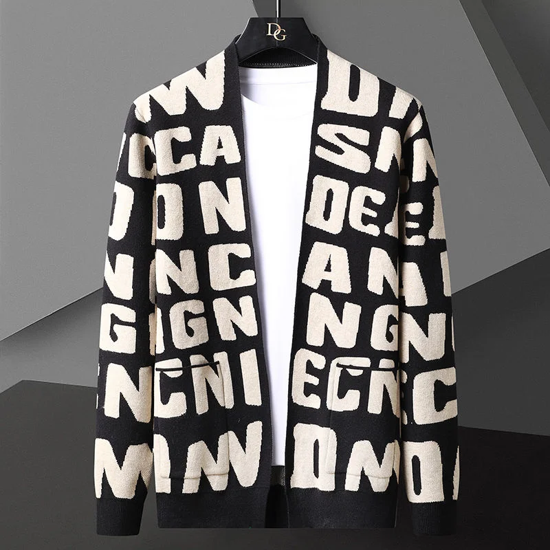 

Кардиган malha listrado jaqueta masculina coreano blusas casaco de roupas, дизайнерский кардиган с надписью masculino sweter