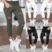 new ripped jeans for women women big size ripped trousers stretch pencil pants leggings women jeans