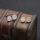 Женские латунные серьги-гвоздики в стиле хип-хоп