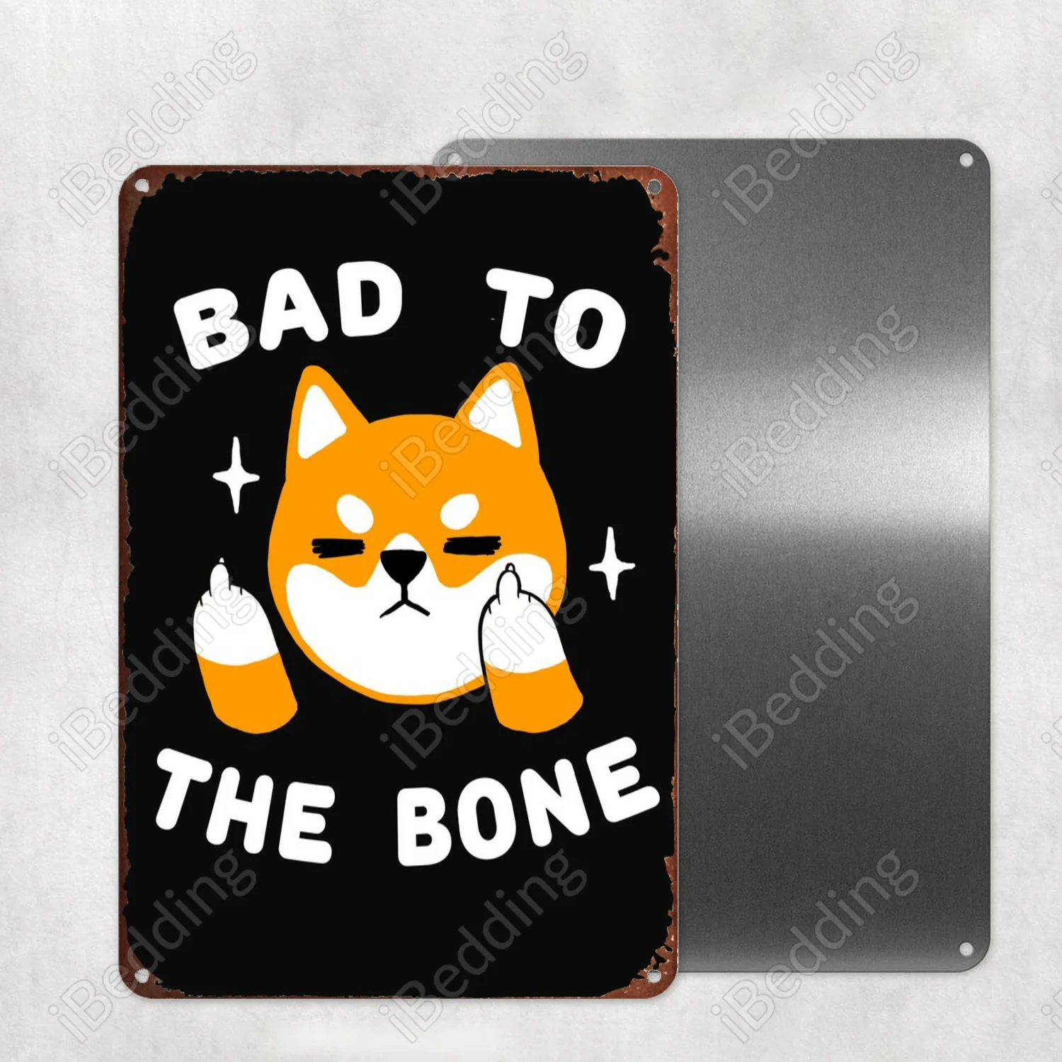 

Плохая Сиба-ину для мальчика, металлическая фотография, Настенный декор для бара, паба, клуба, железная картина, декоративная пластина 20x30 см