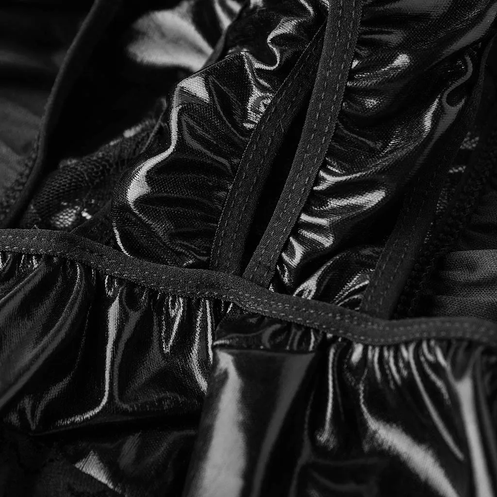 Exotic Apparel Women Baby Dolls Erotic Dress Sexy Lingerie Sex Costumes Leather Nightwear Intimates Backless Cross Underwear |
