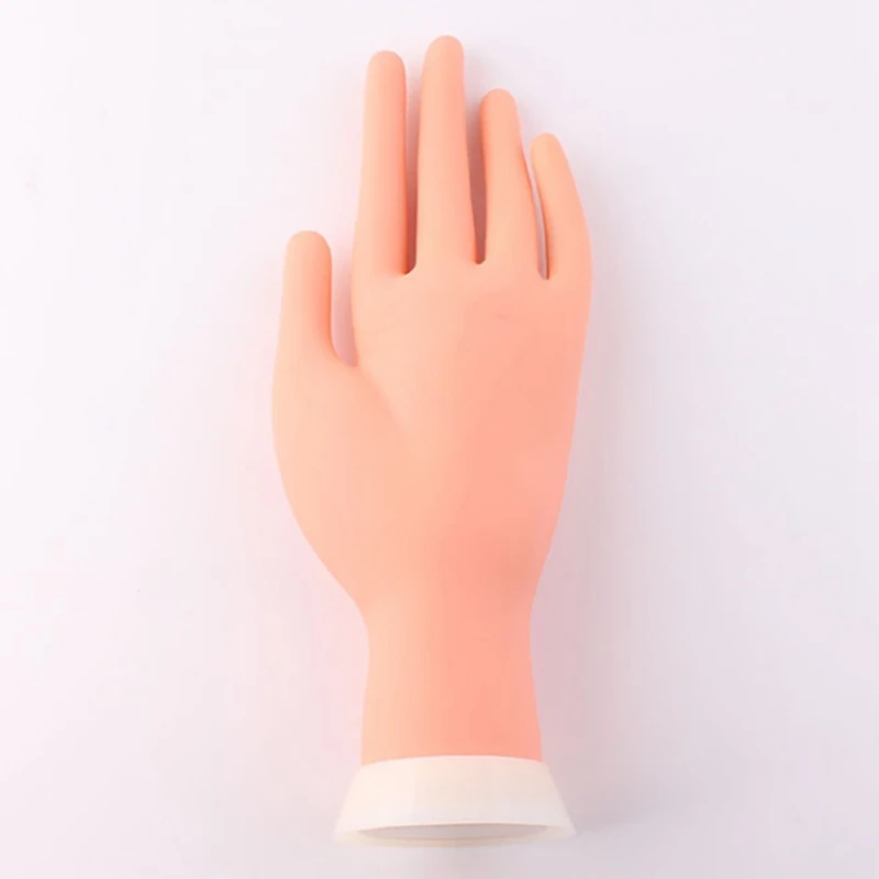 

practice hand 2Pcs Practice Hand for Manicure Nail Hand Training Model Flexible Movable Prosthetic Soft Fake Nail Manicure Nails