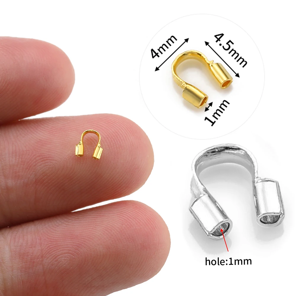 200pcs металлической проволоки Protector Соединитель 4.5x4mm U Shape Guard Хранители застежки