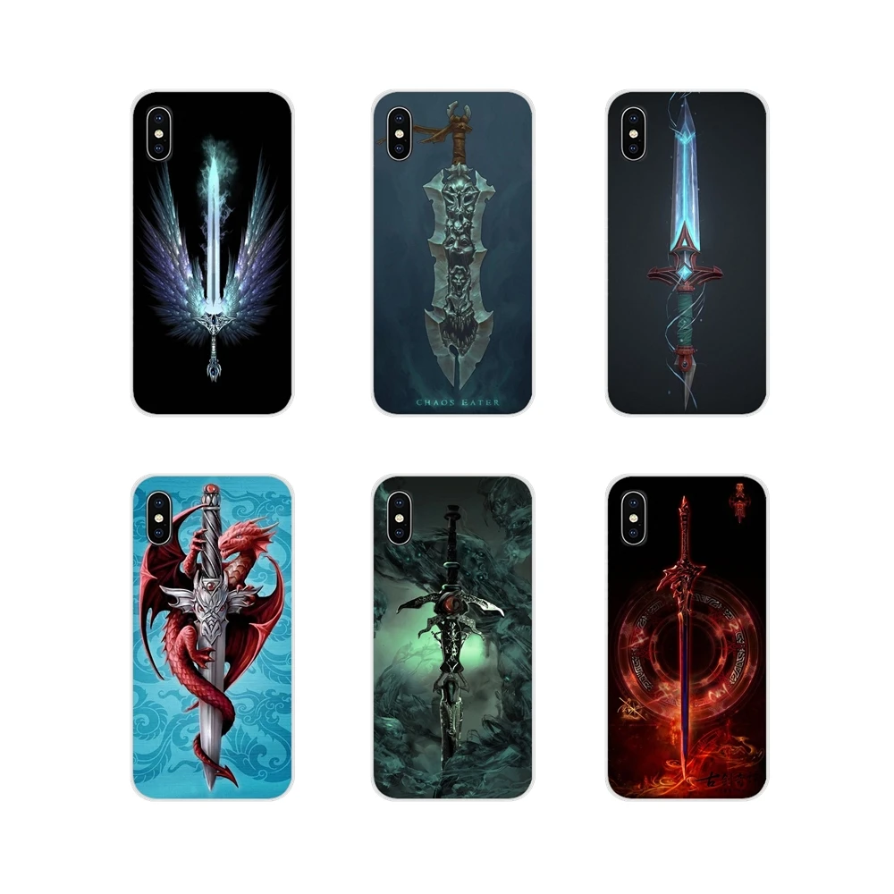 Ножи Дракон древний оружие для Apple iPhone X XR XS 11 12Pro MAX 4S 5S 5C SE 2020 6S 7 8 Plus ipod 5 6 мобильный