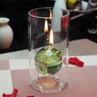 Креативный Европейский стеклянный подсвечник ручной работы, романтический цилиндр для ужина при свечах, Бездымная масляная лампа, свадебное украшение для дома