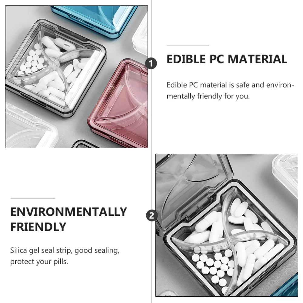 

Portable Pill Medicine Container Holder Medicine Box with Compartments