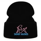 Вязаная Шапка-бини отправка nudes, зимние шапки в стиле аниме, теплая Милая шапка, уличная спортивная Лыжная вязаная шапка, шапки