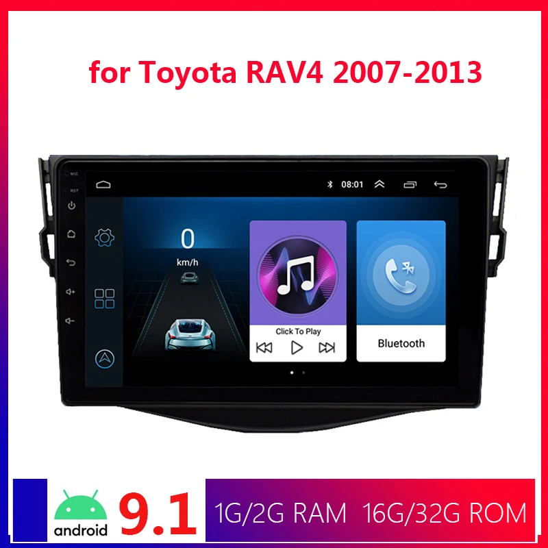 9 дюймов Android 1 2Din автомобильный gps радио для Toyota RAV4 2007 2008 2009 2010 2011 2012 2013 мультимедиа