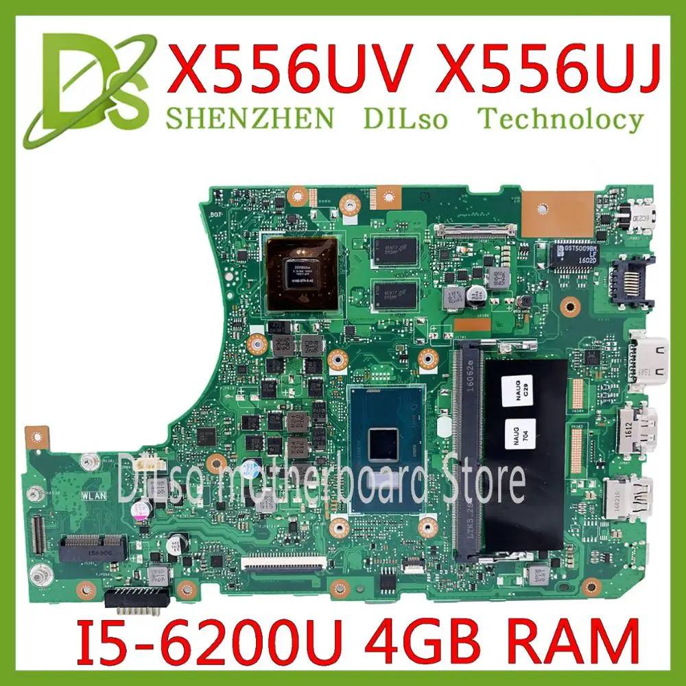 

KEFU X556UJ X556UV материнская плата для ASUS X556UJ X556UV X556UF X556UR материнская плата для ноутбука I5-6200U 4 Гб ОЗУ GT920/GT930/GT940 тест