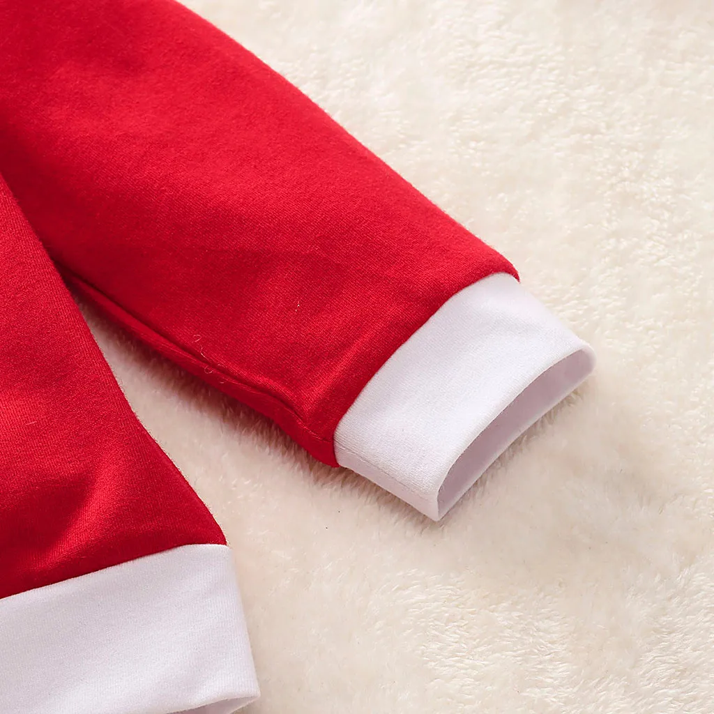 

Toddler Baby Boys Girls Christmas Santa Fawn Print Pajamas Sleepwear Outfits New Year Party Red Cute Star Pattern infant Set