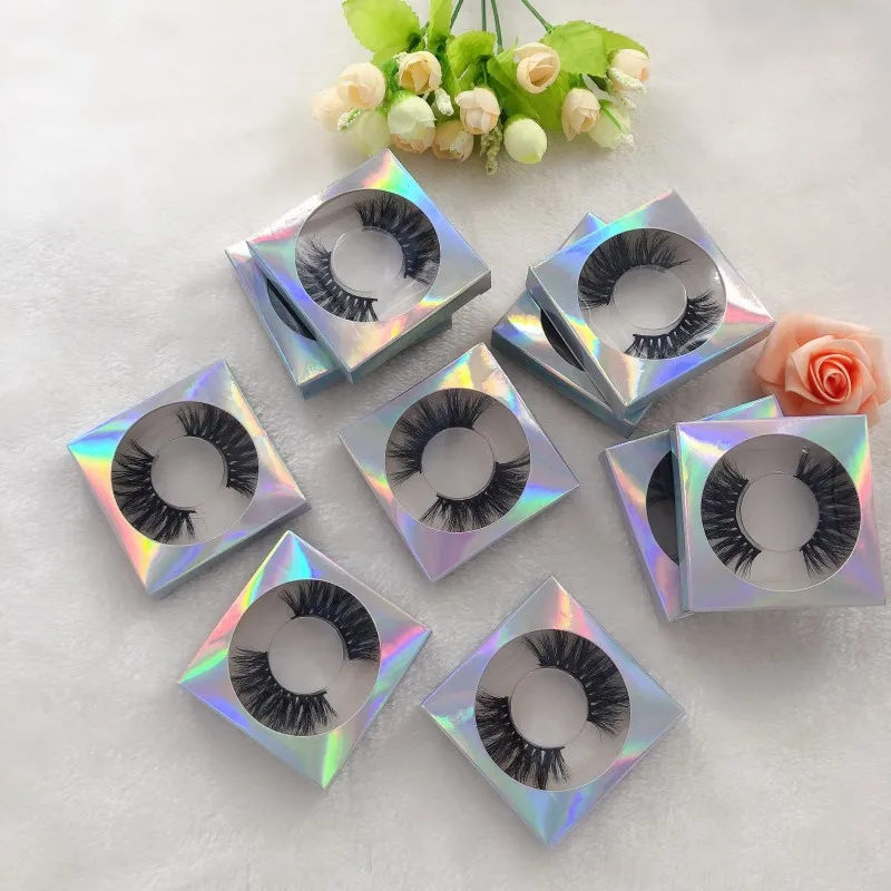 10 пар оптовая продажа Лидер продаж 25 мм ресницы из меха норки 3D натуральные