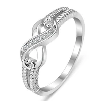 fashion cz infinity endless love claddagh 8 shape rings for women plataargento filled jewelry anel feminino