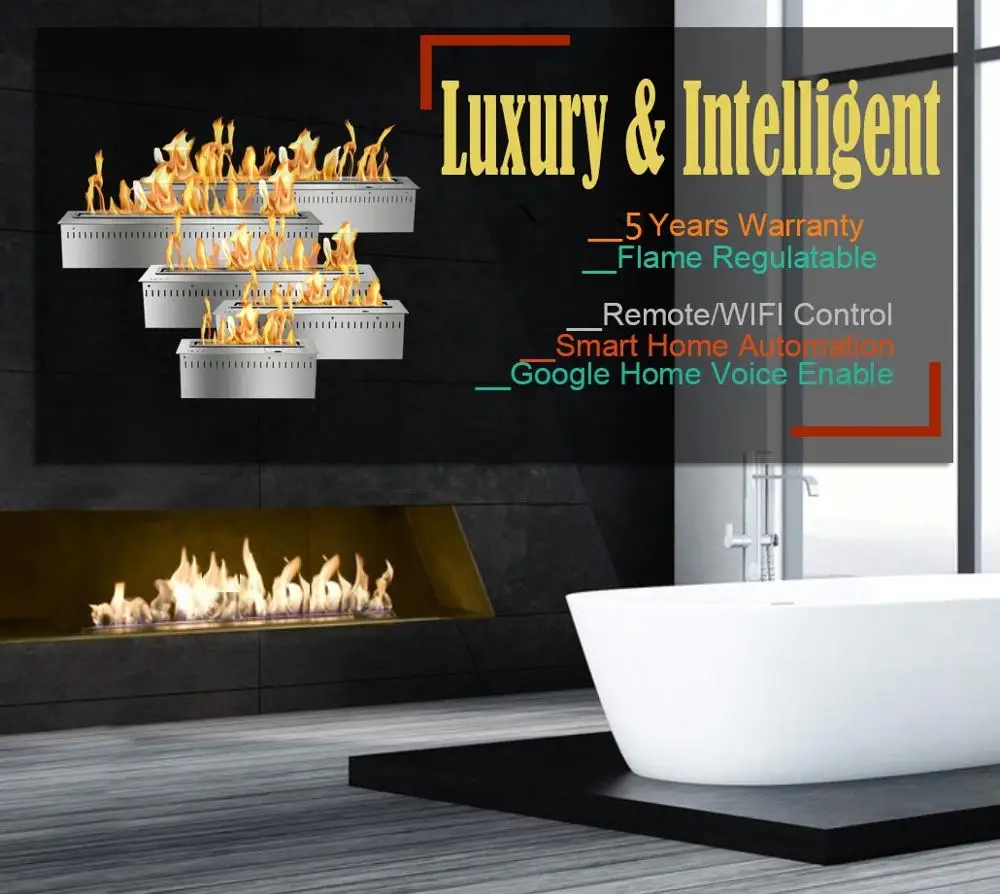 

Inno-Fire 48 inch automatic bio ethanol fireplace ethanol fireplace burner