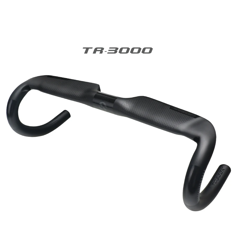 

TOSEEK T1000 Bicycle Accessories Ultra-Light Carbon Fiber Handlebar Comfortable Feel With Frosted Coating Road Bike Handlebar
