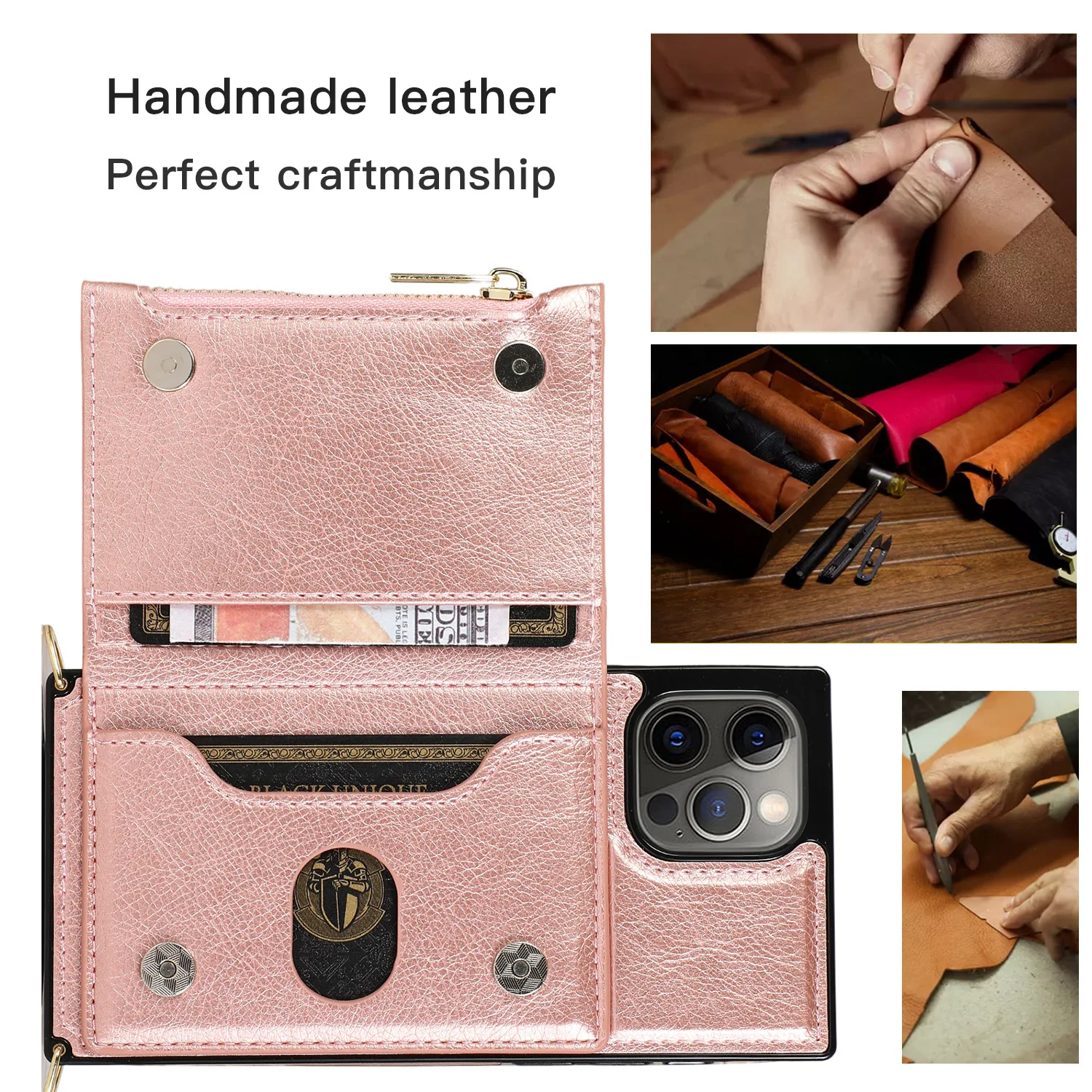 

Crossbody phone bag Case For iPhone 11 12 Pro Max XS XR X 7 8 Plus SE Wallet card Protective Cover
