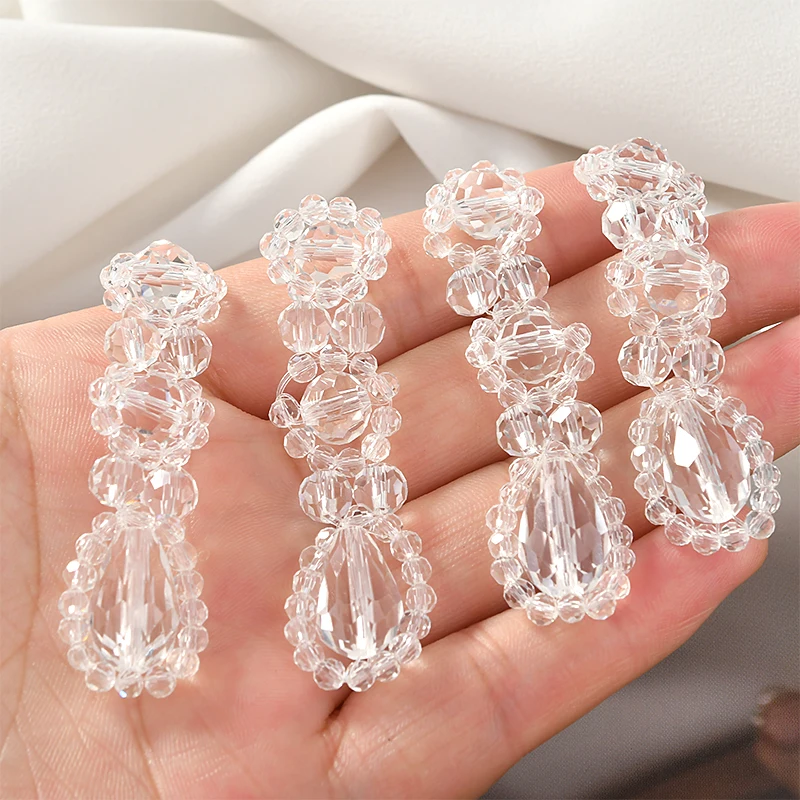 Инс холодный ветер хрустальные цветы прозрачные длинные серьги материал