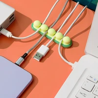 desktop cord manager data cable storage wire clip storage holder network cable routing storage cable car storage organizer
