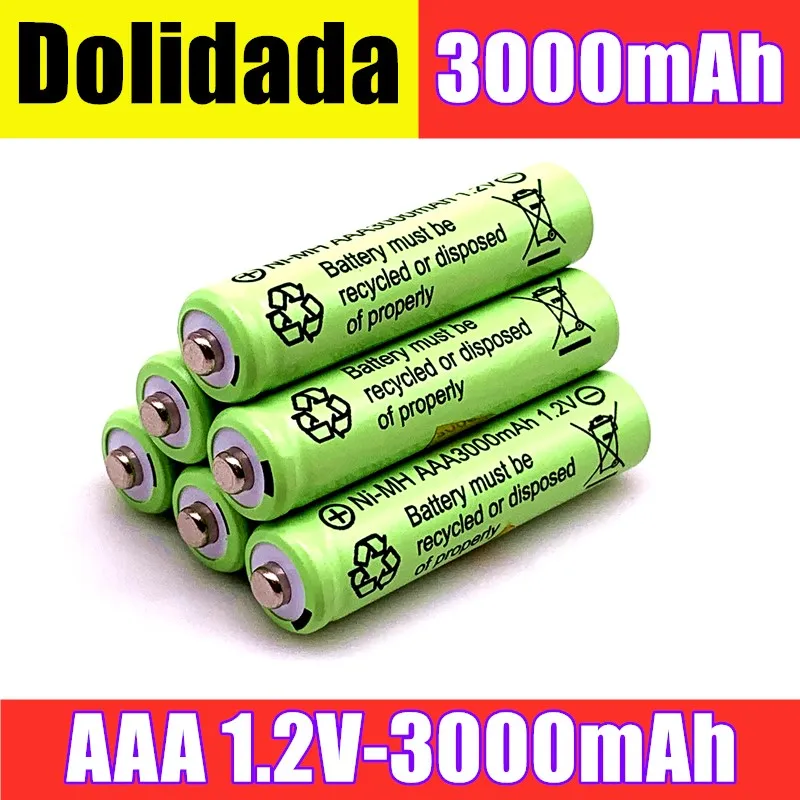 2/4/8/12/20 шт. 100% оригинальная AAA 3000 мАч 1 2 в качественная аккумуляторная батарея ni-mh 2A