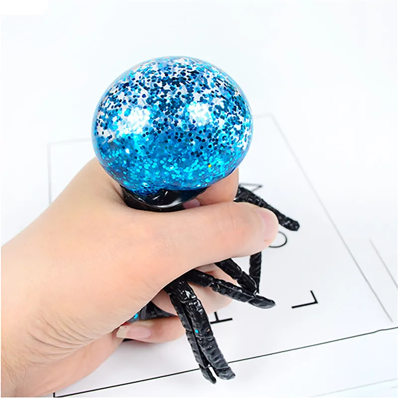 

Stress Reliever Squeeze Toys Elastic Spider-Shaped Decompression Toy Stress Relief Toy Soothing Fidget Tools for Kids Adults